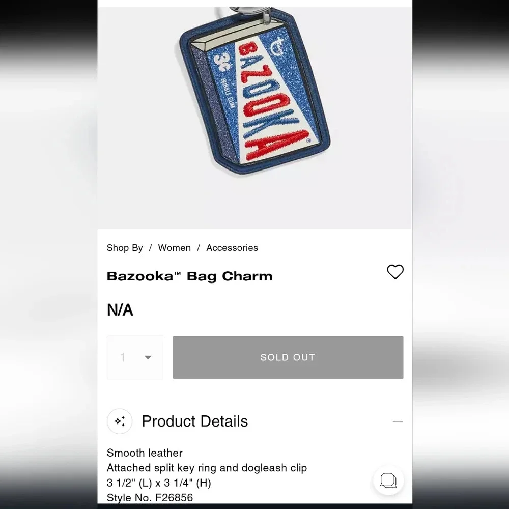 Coach BAZOOKA bag charm/keychain - Picture 8 of 8